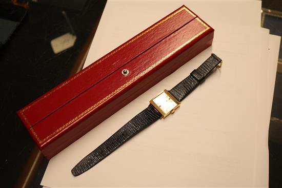 A 9ct gold Longines manual wind dress watch.
